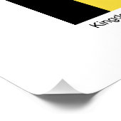 ベルギーの地図と国旗 ポスター (コーナー)