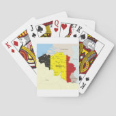 ベルギーの地図トランプ トランプ (裏面)