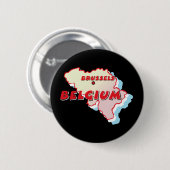 ベルギーの地図 缶バッジ (正面&裏面)