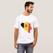ベルギーの地図 Tシャツ (正面フル)