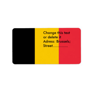 ベルギーの旗が付いているカスタムなラベル ラベル