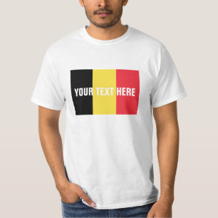 ベルギーの旗のTシャツ カスタムなベルギーの商品 Tシャツ