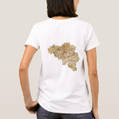 ベルギーの旗+地図+テキストTシャツ Tシャツ (裏面)