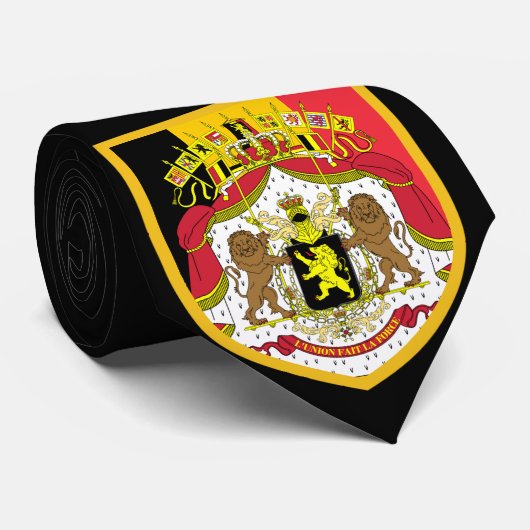 ベルギーの旗-紋章付き外衣 ネクタイ (ロール)