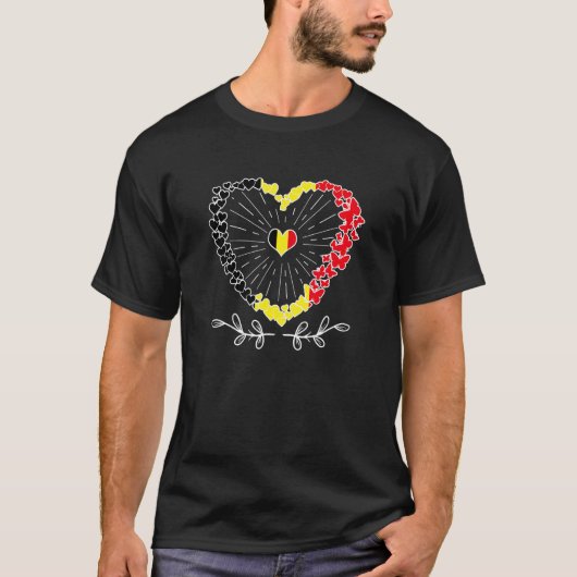 ベルギーの旗 自宅 ベルギー Tシャツ (正面)