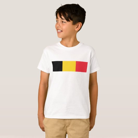 ベルギーの旗 Tシャツ (正面フル)