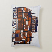 ベルギーの木版画 アクセントクッション (裏面(縦))