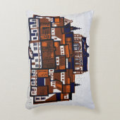 ベルギーの木版画 アクセントクッション (正面(垂直))