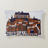 ベルギーの木版画 アクセントクッション (裏面)