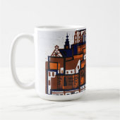 ベルギーの木版画 コーヒーマグカップ (左)