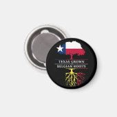 ベルギーの根と育つテキサス人 マグネット (正面/裏面)