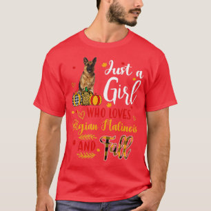 ベルギーの民兵と秋Auを愛する女の子 Tシャツ