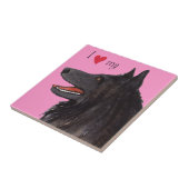 ベルギーの牧羊犬が大好き タイル (側面)