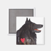 ベルギーの牧羊犬が大好き マグネット (正面/裏面)