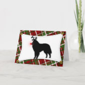 ベルギーの牧羊犬のトナカイのクリスマスカード シーズンカード (正面)