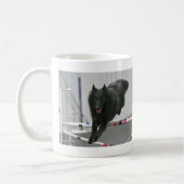 ベルギーの牧羊犬の敏捷のマグ コーヒーマグカップ (左)