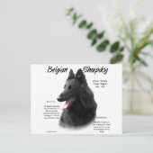 ベルギーの牧羊犬の歴史;すべての牧羊犬について ポストカード (スタンド正面)