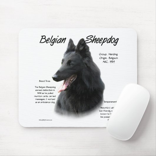 ベルギーの牧羊犬の歴史；すべての牧羊犬について マウスパッド (マウス)