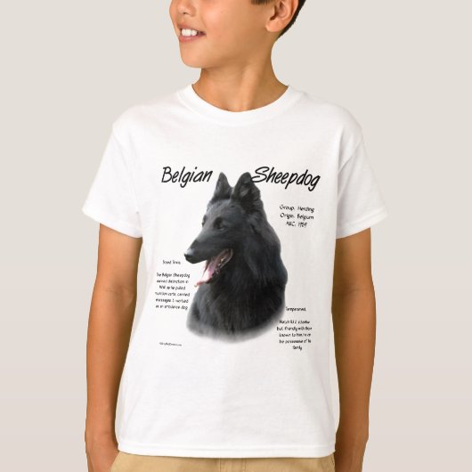 ベルギーの牧羊犬の歴史；すべての牧羊犬について Tシャツ (正面)
