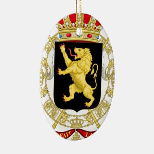ベルギーの紋章の紋章付き外衣- Armoiries Belgique セラミックオーナメント (右)