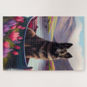 ベルギーの羊飼いがパドルに:風光明媚な冒険 ジグソーパズル (横)