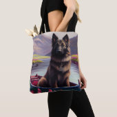 ベルギーの羊飼いがパドルに:風光明媚な冒険 トートバッグ (クローズアップ)