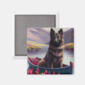 ベルギーの羊飼いがパドルに：風光明媚な冒険 マグネット (正面/裏面)