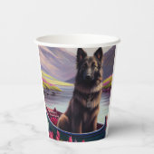 ベルギーの羊飼いがパドルに：風光明媚な冒険 紙コップ (裏面)