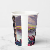 ベルギーの羊飼いがパドルに：風光明媚な冒険 紙コップ (左)