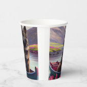 ベルギーの羊飼いがパドルに：風光明媚な冒険 紙コップ (右)