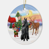 ベルギーの羊飼いのために治療する セラミックオーナメント (左)