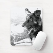 ベルギーの羊飼い犬の白黒マウスパッド マウスパッド (マウス)