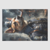 ベルギーの羊飼い犬 – デコページ –  薄葉紙 (正面)