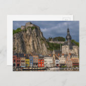 ベルギーの美しい夕日によるディナントの町の景色 ポストカード (正面/裏面)