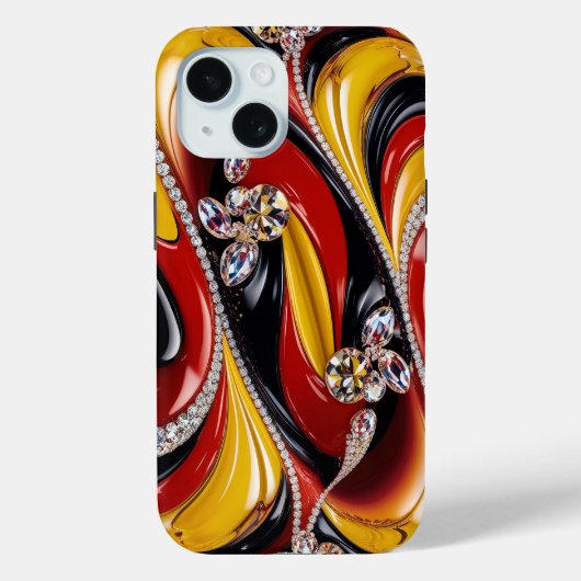 ベルギーの色のApple iPhone 15 Case-Mate iPhoneケース (裏面)
