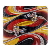 ベルギーの色を使用した小さなガラスのカッティングボード カッティングボード (正面)