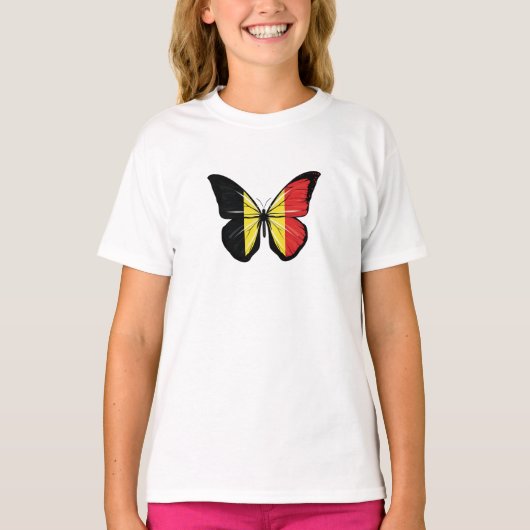 ベルギーの蝶の旗 Tシャツ (正面)