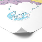 ベルギーの詳細地図 ポスター (角)