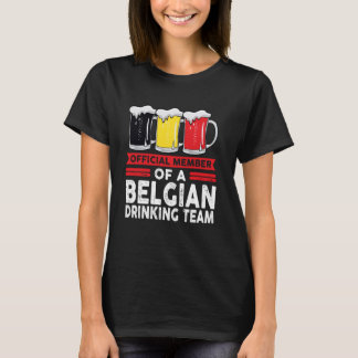 ベルギーの飲みチームの公式メンバー Tシャツ