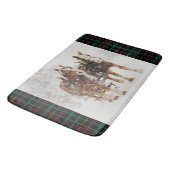 ベルギーの馬チーム冬のクリスマスシーン バスマット (アングル)