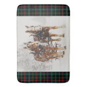 ベルギーの馬チーム冬のクリスマスシーン バスマット (正面縦)