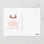 ベルギーの馬チーム冬のクリスマスシーン ポストカード (裏面)