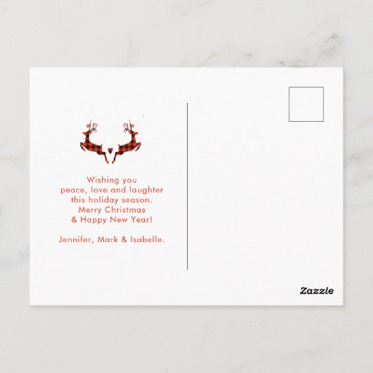 ベルギーの馬チーム冬のクリスマスシーン ポストカード (裏面)