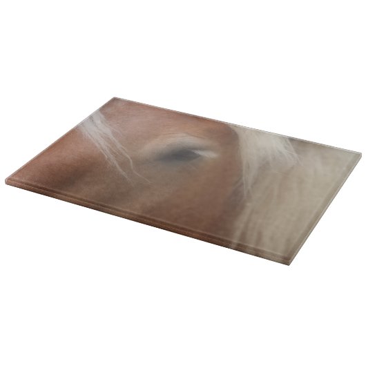 ベルギーの馬荷車を引く動物の目 カッティングボード (角)