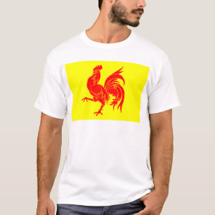 (ベルギーの) Walloon旗- Drapea Walon Tシャツ