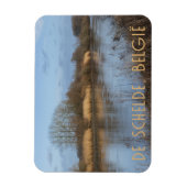 ベルギーのDendermondeのRiver Scheldt View マグネット (縦)