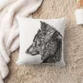 ベルギーのgroenendael犬 クッション (ブランケット)