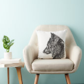 ベルギーのgroenendael犬 クッション (椅子)