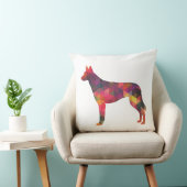 ベルギーのMalinois幾何学的パターンシルエットマルチ クッション (椅子)