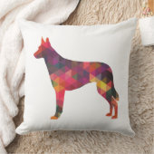 ベルギーのMalinois幾何学的パターンシルエットマルチ クッション (ブランケット)